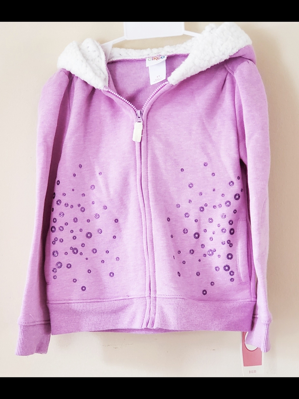 NwT Circo Lavender Zip-Up Hoodie with Sherpa Hood 5T